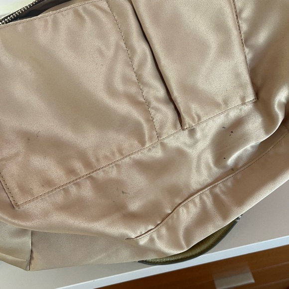 Vintage Coach signature Bleeker Tote in khaki canvas & gold leather trim - Picture 9 of 9